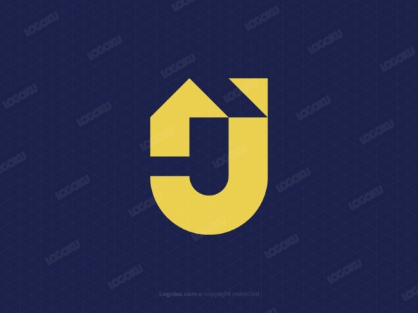 Letter J House Logo