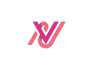 Vn- oder Nv-Monogramm-Logo