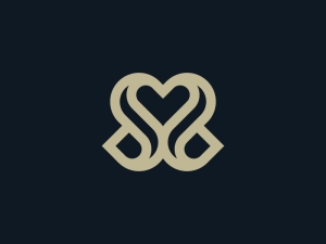 Buchstabe S Herz-Logo