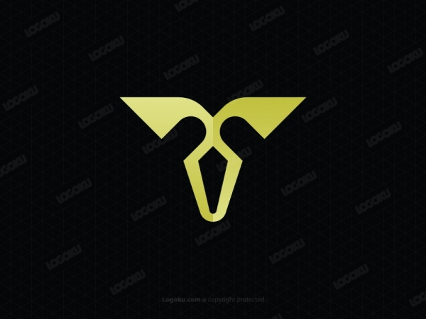 Buchstabe T-Flügel-Logo