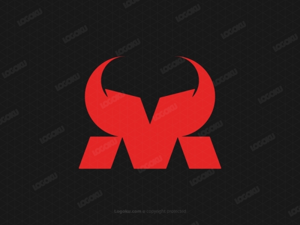 Horned M Letter Logo