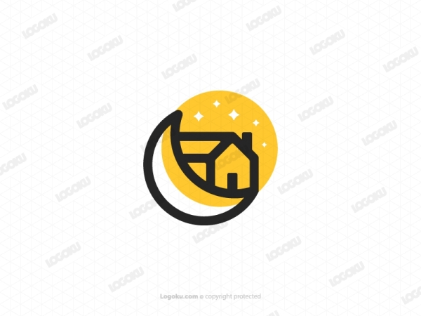 Dream House In Moon Logo