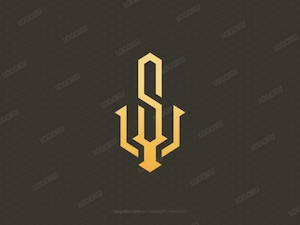 Sword Letter Sw Logo