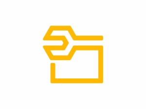 Schraubenschlüssel-Ordner-Logo