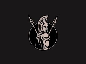 Spartanisches Krieger-Logo