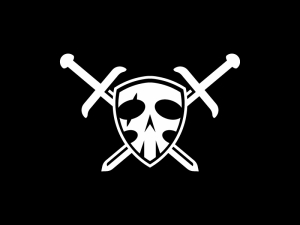 Logotipo Del Escudo Del Cráneo