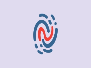 N Logo D'empreintes Digitales