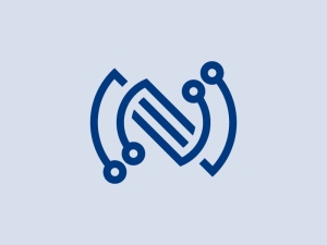 Huruf N Atau S Z Logo Teknologi