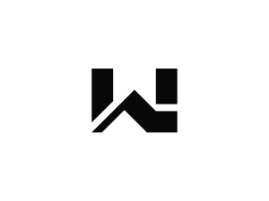 W Letter House Logo