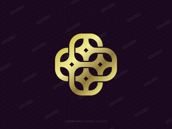 Logo Berkilau Bunga Emas