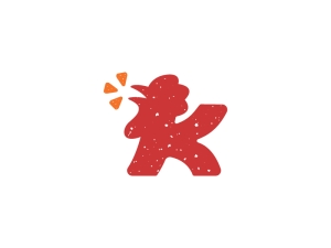 Huruf K Logo Rooster