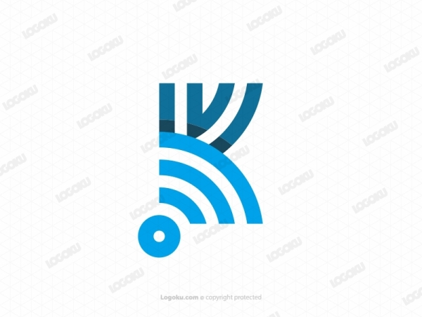Lettre K Wifi Logo