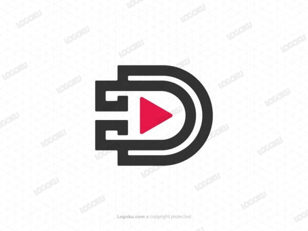 Logotipo De Jugador Doublr D Negro Y Rojo