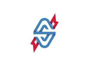 Letter S Ribbon Logo