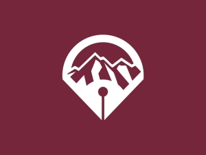 Logotipo De Pluma De Montaña
