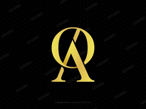 Logotipo De La Letra Oa O Ao