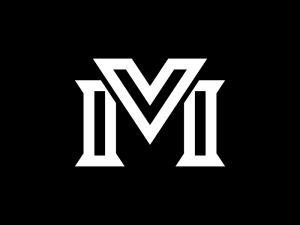 Logotipo De La Letra Vm O Mv