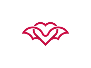 Logotipo De Murciélago De Amor