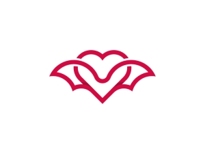 Logotipo De Murciélago De Amor
