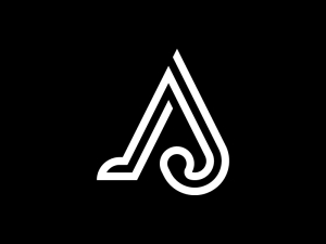 Huruf Aj Monogram Logo