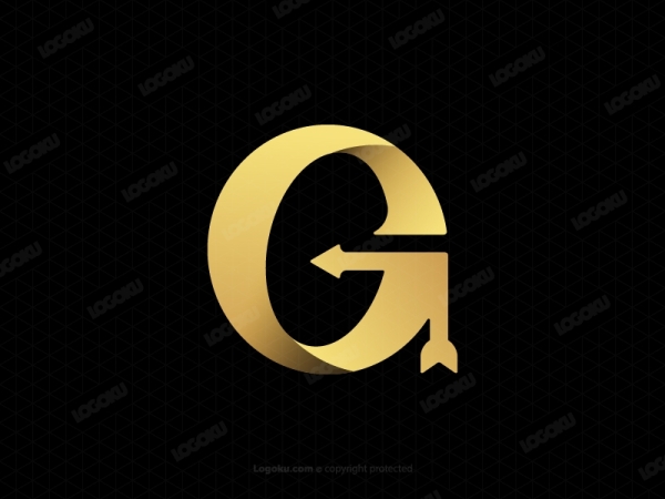 Letter G Golden Arrow Logo