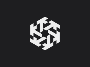 Logo K Huruf Heksagonal