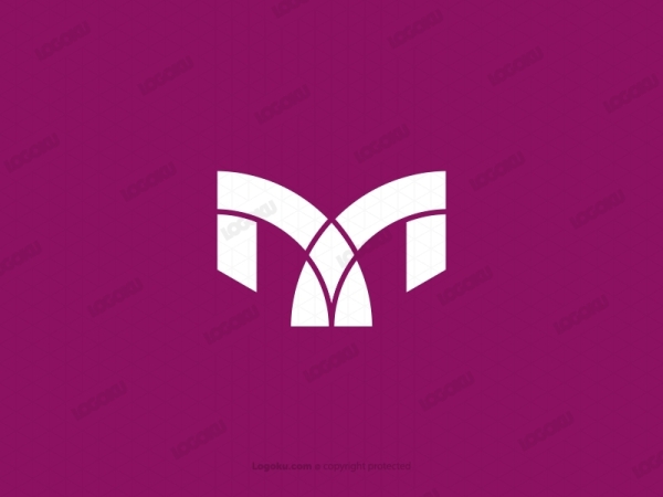 Logotipo Del Monograma Del Pájaro M