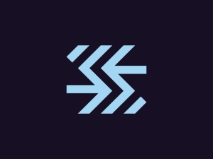 Initial S Arrow Logo