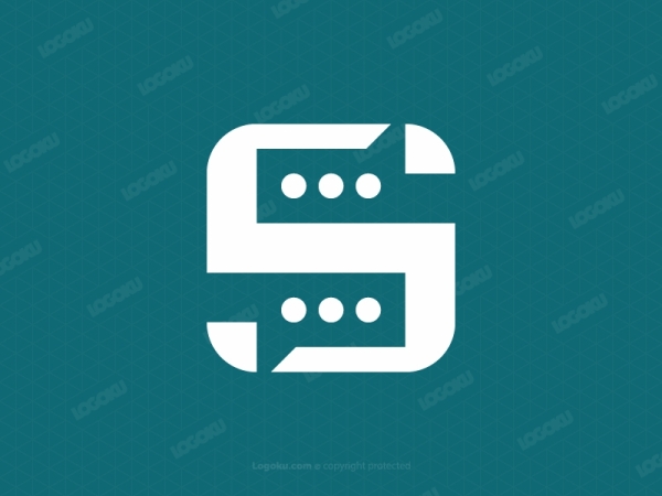 Stilvolles S-Chat-Logo