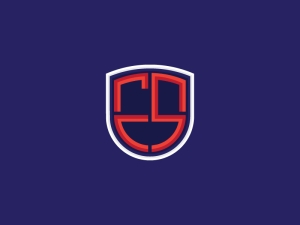 Perisai Logo E Dan S Dengan Wajah Tersenyum