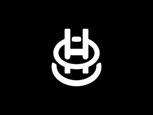 Logotipo Del Monograma De La Letra Huo