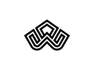 Logo De La Couronne De Lettre W
