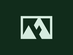 Huruf F Bingkai Gunung Logo