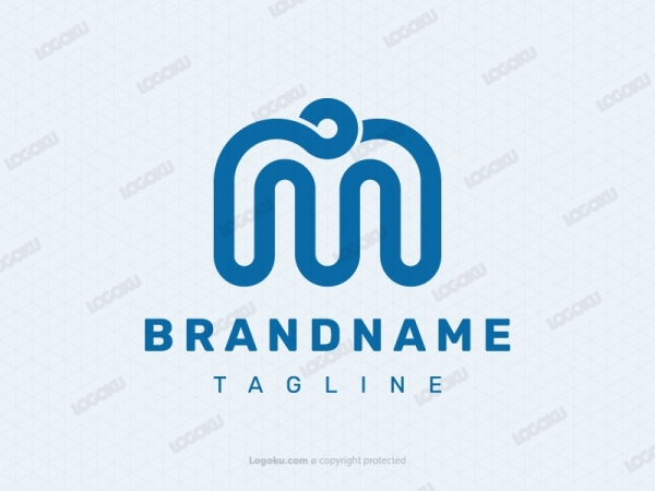 Logo Monogramme Lettre Im Ou Mi