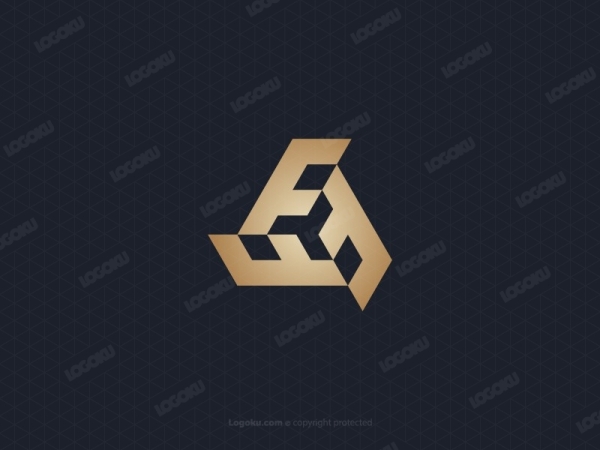 Dreieck-Buchstabe F-Logo