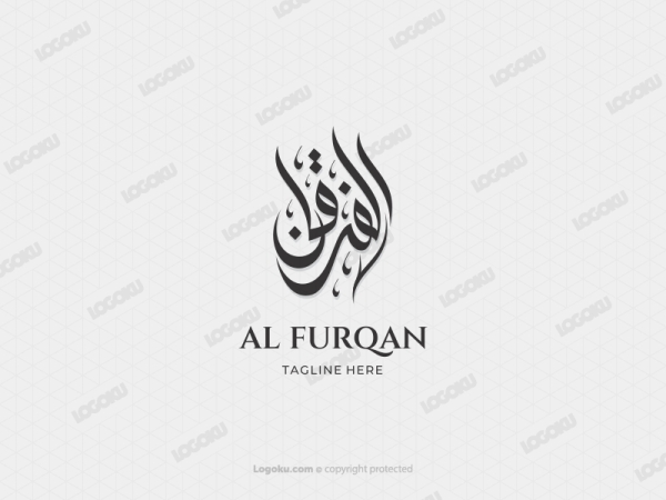 Logotipo De Caligrafía De Al Furqan