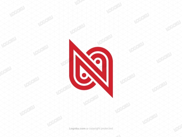Letter N Pin Map Logo