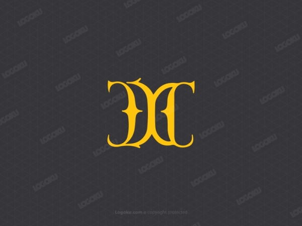 Elegantes Buchstaben-D- und C-Logo 