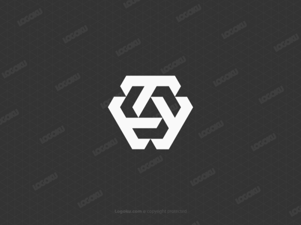 Monogramm-Drei-Buchstaben-T-Logo