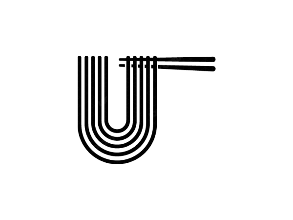حرف U شعار المعكرونة