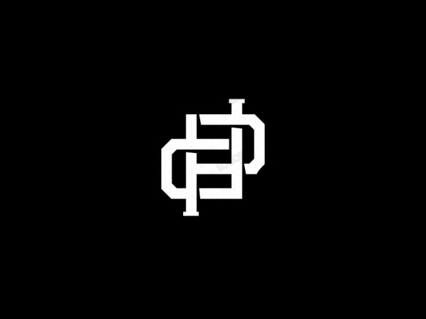 Lettre Dp Ou Pd Monogramme Logo