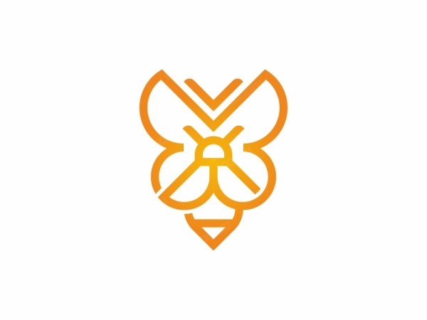 Logotipo De Abeja Mariposa