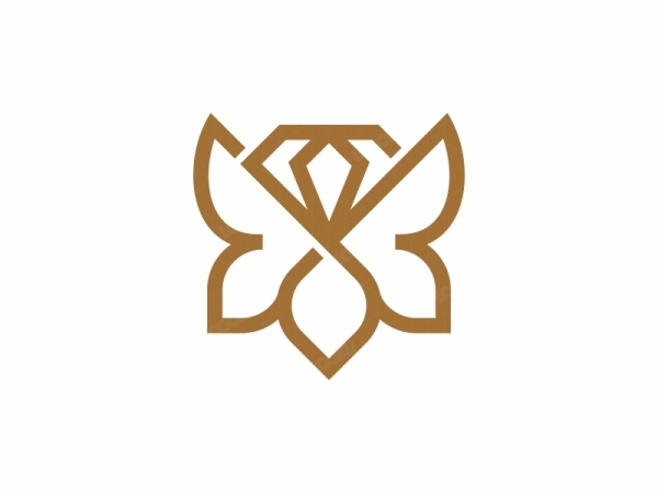 Logotipo De Diamante Mariposa