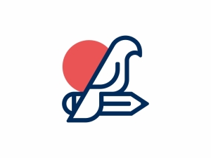 Logotipo De Lápiz De Pájaro