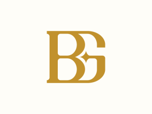 Lettre Bg Gb Étoile Logo