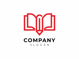 Logotipo De Libro Y Lápiz