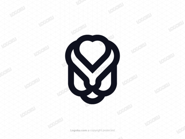 Letter Y Lion Love Logo