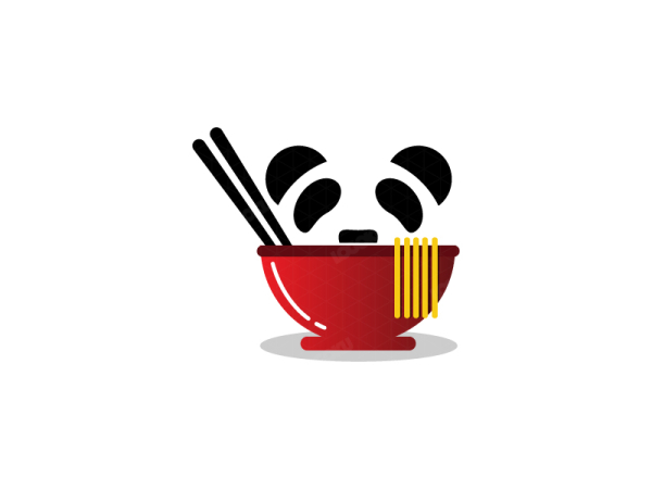 Panda-Nudeln-Logo