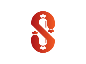 Logotipo De Salchicha Con Letra S