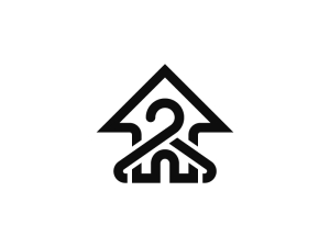 Logotipo De Colgador De Casa Simple